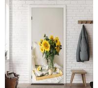 Tizhweqo Pegatina Puerta Girasol Pegatinas para Puertas Girasol Adhesivo Vinilo 3D Puerta Pegatina Pared Murales Papel Pintado Poster para Sala de Baño Decorativos 77x200 cm 6256a