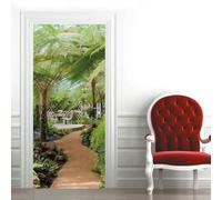 Tizhweqo Pegatina Puerta Jardín Al Aire Libre Pegatinas para Puertas Adhesivo Vinilo 3D Puerta Pegatina Pared Murales Papel Pintado Poster para Sala de Baño Decorativos 77x200 cm 3664a