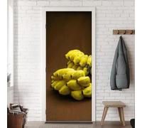 Tizhweqo Pegatina Puerta Plátano Pegatinas para Puertas Plátano Adhesivo Vinilo 3D Puerta Pegatina Pared Murales Papel Pintado Poster para Sala de Baño Decorativos 95x215 cm 3914a