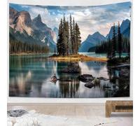 Tizhweqo Tapiz Pared Vista al Lago, Tapiz Playa 3D Paisaje Natural, Tapices de Pared Vista al Lago Tapestry Decoración Dormitorio Sala de Estar 130x150 cm LK2024