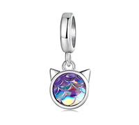 TIZU Abalorios Escama de pez gato Colgante de Plata de Ley 925 Charms para Pulsera Collar, Charms de Festival Cumpleaños Para Mujer Niña