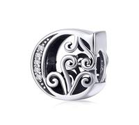 TIZU Abalorios Letra C de Plata de Ley 925 Charm Originales Iniciales para Pulsera Collar Regalo para Mujer Niña Mama