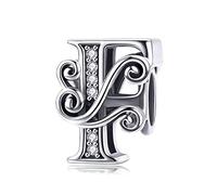 TIZU Abalorios Letra de Plata de Ley 925 Charm Originales Iniciales para Pulsera Collar Regalo para Mujer Niña Mama