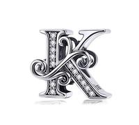 TIZU Abalorios Letra de Plata de Ley 925 Charm Originales Iniciales para Pulsera Collar Regalo para Mujer Niña Mama