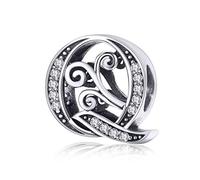 TIZU Abalorios Letra de Plata de Ley 925 Charm Originales Iniciales para Pulsera Collar Regalo para Mujer Niña Mama