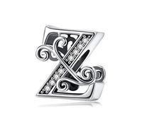 TIZU Abalorios Letra Z de Plata de Ley 925 Charm Originales Iniciales para Pulsera Collar Regalo para Mujer Niña Mama