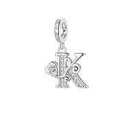 TIZU Letra Charms A-Z Compatible con Pulseras y Collar Europeo,Regalo para Madre/Hija Regalo de San Valentín Cumpleaños