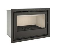 TJ - Chimenea Insertable de Leña con Turbinas Modelo FLAMA 80 de 9,6 kW