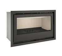 TJ - Chimenea Insertable de Leña con Turbinas Modelo FLAMA 90 de 8,4 kW