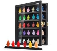 TJ.MOREE Vitrina de minifiguras para coleccionables, vitrina de exhibición de mini figuras, soporte de pared, 11 x 13.4 pulgadas, color negro