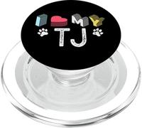 TJ Nombre de Perro Personalizado TJ Pet Lover PopSockets PopGrip para MagSafe