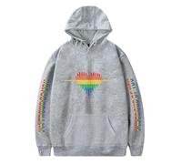 TJ-Sheenbo Sudadera con capucha estampada para mujer, diseño de arcoíris gay para trajes de orgullo LGBT, Gris-4, XS