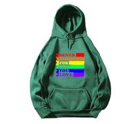 TJ-Sheenbo Sudadera con capucha Rainbow Heart Pride para mujer, sudadera gráfica de festival gay y trajes de orgullo LGBT, verde, XS
