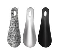 TJCGCKK Calzador de metal, 3 piezas de calzador pequeño de viaje, cuchara de zapatos de acero inoxidable, ayudante de zapatos perezoso portátil, calzador de bolsillo con mango pequeño para hombres y