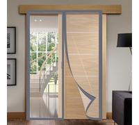 TJDWPRRD Cubierta de Puerta de Dormitorio Aislamiento Térmico Transparente Cortina de Puerta Interior para Balcón Cocina Puerta de Malla Magnética Panel de Lona para Pérgola Patio,A,90x195cm