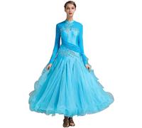 TJDWPRRD Disfraces de Baile de Salón para Damas Falda de Concurso de Vals Profesional Traje de Rendimiento de Baile de Tango Salsa Vestidos de Baile Flamenco Exquisitos