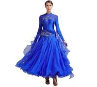 TJDWPRRD Disfraces de Baile de Salón para Damas Falda de Concurso de Vals Profesional Traje de Rendimiento de Baile de Tango Salsa Vestidos de Baile Flamenco Exquisitos