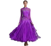 TJDWPRRD Disfraces de Baile de Salón para Damas Falda de Concurso de Vals Profesional Traje de Rendimiento de Baile de Tango Salsa Vestidos de Baile Flamenco Exquisitos