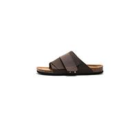 TJHRJTY Sandalias para Hombre Men Summer Slippers Mule Clogs Classic Two Buckle Cork Slides Wood Sole Sandals Footwear For Male(Grijs,42 EU)