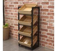 TJKK Modernos estantes de exhibición para minoristas, estante resistente con cestas para organización de comestibles, despensa y supermercado, solución de almacenamiento versátil para comercialización