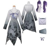 Tjlmomo Anime Asahina Mafuyu Grey Disfraz de Cosplay con Peluca Juego Project Sekai Colourful Stage Adulto Role Mizuki Akiyama Uniforme Conjunto Halloween Fiesta Carnaval Traje de Vestir para Mujeres