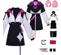 Tjlmomo Anime Emu Otori Set Disfraz de Cosplay con Peluca Juego Project Sekai Colourful Stage Adulto Role MEIKO Uniforme Conjunto Completo Halloween Fiesta Carnaval Traje de Vestir para Mujeres