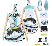 Tjlmomo Anime Hinomori Shizuku Blue Disfraz de Cosplay con Peluca Juego Project Sekai Colourful Stage Adulto Role Emu Otori Uniforme Conjunto Halloween Fiesta Carnaval Traje de Vestir para Mujeres