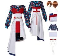 Tjlmomo Anime MEIKO Disfraz de Cosplay con Peluca Juego Project Sekai Colourful Stage Adulto Role Emu Otori Uniforme Conjunto Completo Halloween Fiesta Carnaval Traje de Vestir Pendientes para Mujeres