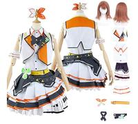 Tjlmomo Anime Minori Hanasato Yellow Disfraz de Cosplay con Peluca Juego Project Sekai Colourful Stage Adulto Role Emu Otori Uniforme Conjunto Halloween Fiesta Carnaval Traje de Vestir para Mujeres