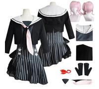 Tjlmomo Anime Mizuki Akiyama Disfraz de Cosplay con Peluca Juego Project Sekai Colourful Stage Adulto Role Asahina Mafuyu Uniforme Conjunto Halloween Fiesta Carnaval Traje de Vestir Pendiente (3XL)