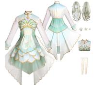 Tjlmomo Anime Nene Kusanagi Green Disfraz de Cosplay con Peluca Juego Project Sekai Colourful Stage Adulto Role Emu Otori Uniforme Conjunto Completo Halloween Carnaval Traje de Vestir para Mujeres