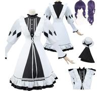 Tjlmomo Asahina Mafuyu Disfraz de Cosplay Juego Project Sekai Colourful Stage Cosplay de Role Mizuki Akiyama Uniforme Halloween Fiesta Carnaval Traje de Vestir con Peluca Sombrero para Mujeres