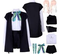 Tjlmomo Mizuki Akiyama Disfraz de Cosplay Juego Project Sekai Colourful Stage Cosplay de Role Ichika Hoshino Uniforme Halloween Fiesta Carnaval Traje de Vestir con Peluca Camisa para Mujeres
