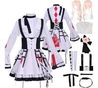 Tjlmomo Mizuki Akiyama Disfraz de Cosplay Juego Project Sekai Colourful Stage Cosplay de Role Kanade Yoisakis Uniforme Halloween Fiesta Carnaval Traje de Vestir con Peluca Vestido para Mujeres