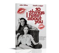 TJLTXV 10 Things I Hate About YouArtistic - Póster impermeable de alta definición para cocina, baño, dormitorio, sin taladrar, fácil de instalar, decoración multiescena, 60 x 90 cm, estilo marco