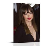 TJLTXV Dakota Johnson- Póster artístico impermeable de alta definición para cocina, baño, dormitorio, sin taladrar, fácil de instalar, decoración multiescena, 30 x 45 cm, estilo marco
