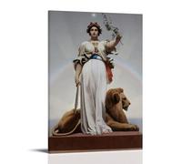 TJLTXV Jean-Léon Gerôme La RépubliquePóster artístico impermeable de alta definición para cocina, baño, dormitorio, sin taladrar, fácil de instalar, decoración multiescena, 20 x 30 cm, estilo marco