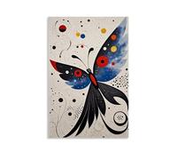 TJLTXV Joan MiróArtistic - Póster impermeable de alta definición para cocina, baño, dormitorio, sin taladrar, fácil de instalar, decoración multiescena, 50 x 75 cm, estilo sin marco