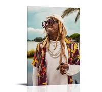 TJLTXV Lil Wayne- Póster artístico impermeable de alta definición para cocina, baño, dormitorio, sin taladrar, fácil de instalar, decoración multiescena, 20 x 30 cm, estilo marco