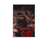 TJLTXV Marvin Harrison Jr. Póster artístico impermeable de alta definición para cocina, baño, dormitorio, sin taladrar, fácil de instalar, decoración multiescena, 50 x 75 cm, estilo sin marco