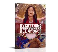 TJLTXV Póster artístico de alta definición con texto en inglés «Everything Everywhere All at Once» para cocina, baño, dormitorio, sin taladrar, fácil de instalar, decoración multiescena, 40 x 60 cm