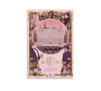 TJLTXV Póster artístico de The Grand Budapest HotelArtístico de alta definición para cocina, baño, dormitorio, sin agujeros, fácil de instalar, decoración multiescena, 40 x 60 cm, estilo sin marco