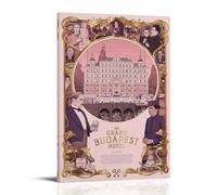TJLTXV Póster artístico de The Grand Budapest HotelArtístico de alta definición para cocina, baño, dormitorio, sin taladrar, fácil de instalar, decoración multiescena, 40 x 60 cm, estilo marco