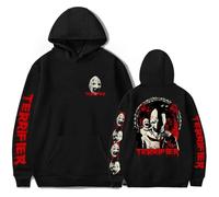 TJOS Terrifier 3 - Sudadera con capucha de película de terror, Halloween, cosplay, Navidad, Terrifier Kill, Negro, XL