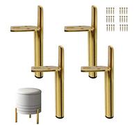 TJQQSDEG Juego de 4 Patas de Metal para Muebles, Patas de Apoyo, Patas de Barra Recta para Muebles, Patas de gabinete de baño Tipo Puente, Patas de sofá de Hierro, herrajes para Cama de Bricolaje, pa