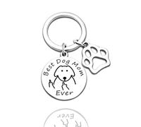 TJUSPIRIT Llavero de gato con grabado Best Cat Mom Ever, gato y perro, llavero idea de regalo para gatos, madres, perros y madres, Para perro