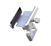 Tjxtixle Soporte Navegación Soporte Teléfono Móvil Motocicleta Manillar 4 A 6.5 Pulgadas Espejo Retrovisor Base De 360° Bicicleta Scooter Carreras Ciclismo(Handlebar Silver)