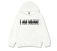 TJYES Playboi Carti I Am Music Album Print Sudaderas unisex, blanco, 3XL