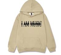 TJYES Playboi Carti I Am Music Album Print Sudaderas unisex, caqui, M