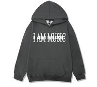 TJYES Playboi Carti I Am Music Album Print Sudaderas unisex, gris oscuro, XL